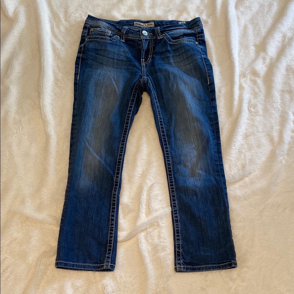 BKE Blue Ankle Cropped Jeans with Classic Fit